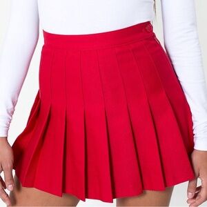 American Apperal Red Pleated Women's Skirt
